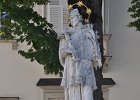 schlier02  Heiligenstatue im Vorhof : Stift Schlierbach, Schlierbach, Oberösterreich, Austria, Fotodokumentation, Kirche
